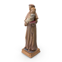Statue - Saint Anthony Painted PNG & PSD Images
