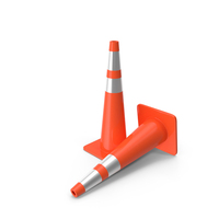 36 Inch Traffic Cone With Reflector PNG & PSD Images