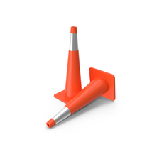 36 Inch Traffic Cone With Reflector PNG & PSD Images