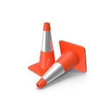 18 Inch Traffic Cone With Reflector PNG & PSD Images