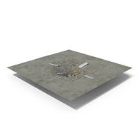 Crashed Drone In Cracked Ground PNG & PSD Images