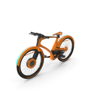 Orange Futuristic Urban Bicycle PNG & PSD Images