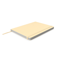 Classic Notebook with Bookmark Yellow PNG & PSD Images