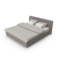 Double Bed With Headboard PNG & PSD Images