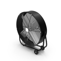 Industrial Floor Fan With Wheels PNG & PSD Images