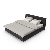 Modern Upholstered Double Bed PNG & PSD Images