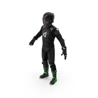 Motorcycle Rider Wearing Black Suit PNG & PSD Images