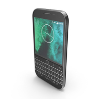Premium Smartphone with Qwerty Keyboard Silver PNG & PSD Images