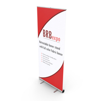 Retractable Banner Stand With Fabric Banner PNG & PSD Images