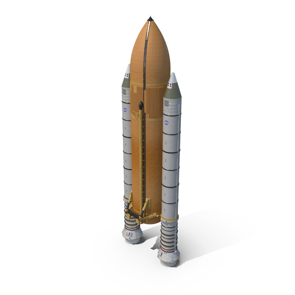 Space Shuttle External Tank And Rocket Boosters PNG & PSD Images
