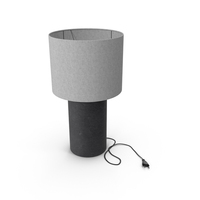 Table Lamp with Fabric Shade PNG & PSD Images