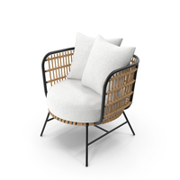 Onya Lily White Lounge Chair PNG & PSD Images