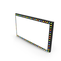 Billboard With Colored Retro Lamps PNG & PSD Images