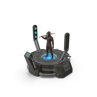 Teleportation Platform With Cosmic Soldier PNG & PSD Images