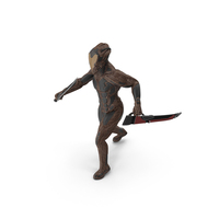 Futuristic Armored Soldier With Energy Blade PNG & PSD Images