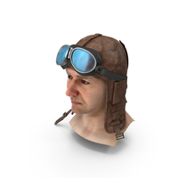 Pilot Head With Helmet And Goggles PNG & PSD Images