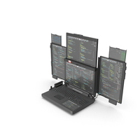 Professional Laptop With Programming Software PNG & PSD Images