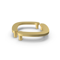 Flat Corner Gold Door Handle PNG & PSD Images