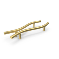 Gold Door Handles Thin Wave PNG & PSD Images