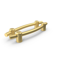 Door Handles Thick Oval Gold PNG & PSD Images