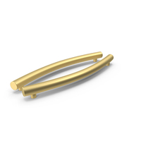 Door Handles Thin Oval Gold PNG & PSD Images