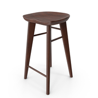 Dark Colored Wooden High Stool PNG & PSD Images