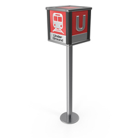 Underground Signboard On A Pole PNG & PSD Images