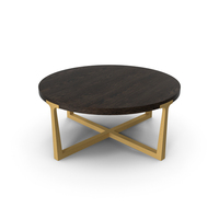 T-Brace Round Coffee Table PNG & PSD Images