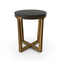 T-Brace Round Side Table PNG & PSD Images