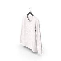 White Blank Hanging Female V Neck Sweatshirt PNG & PSD Images