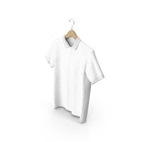 White Hanging Polo Male Buttoned Shirt PNG & PSD Images