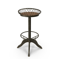 The Aero Industrial Design Steel Bar Stool PNG & PSD Images
