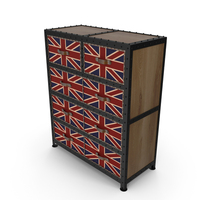 Union Jack Chest of Drawers PNG & PSD Images