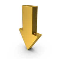 Gold Arrow Down PNG & PSD Images