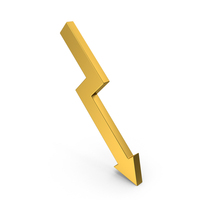 Gold Arrow Down PNG & PSD Images