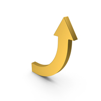 Gold Arrow Up PNG & PSD Images