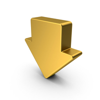 Gold Arrow Down PNG & PSD Images