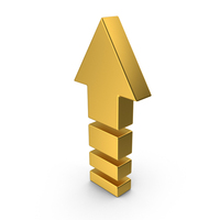 Gold Arrow Up PNG & PSD Images
