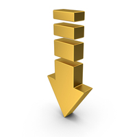 Gold Arrow Down PNG & PSD Images