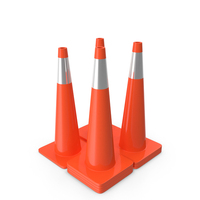 36 Inch Traffic Cone With Reflector PNG & PSD Images