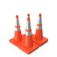 28 Inch Traffic Cone With Reflector PNG & PSD Images