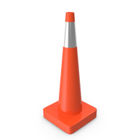 36 Inch Traffic Cone With Reflector PNG & PSD Images