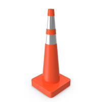 36 Inch Traffic Cone With Reflector PNG & PSD Images