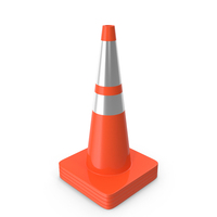 28 Inch Traffic Cone With Reflector PNG & PSD Images