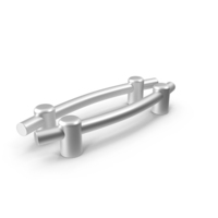 Door Handles Thick Oval Metal PNG & PSD Images