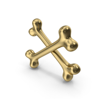 Gold Crossed Bones PNG & PSD Images