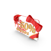 50% Discount Gift Card PNG & PSD Images