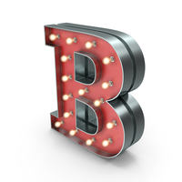 Marquee Letter B PNG & PSD Images