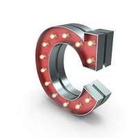 Marquee Letter C PNG & PSD Images