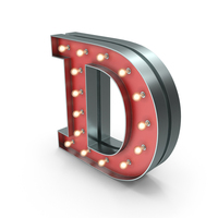 Marquee Letter D PNG & PSD Images